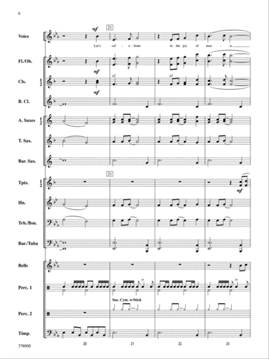 Sussex Anthem: Score Sussex Anthem: Score Concert Band scores gallery preview page 6