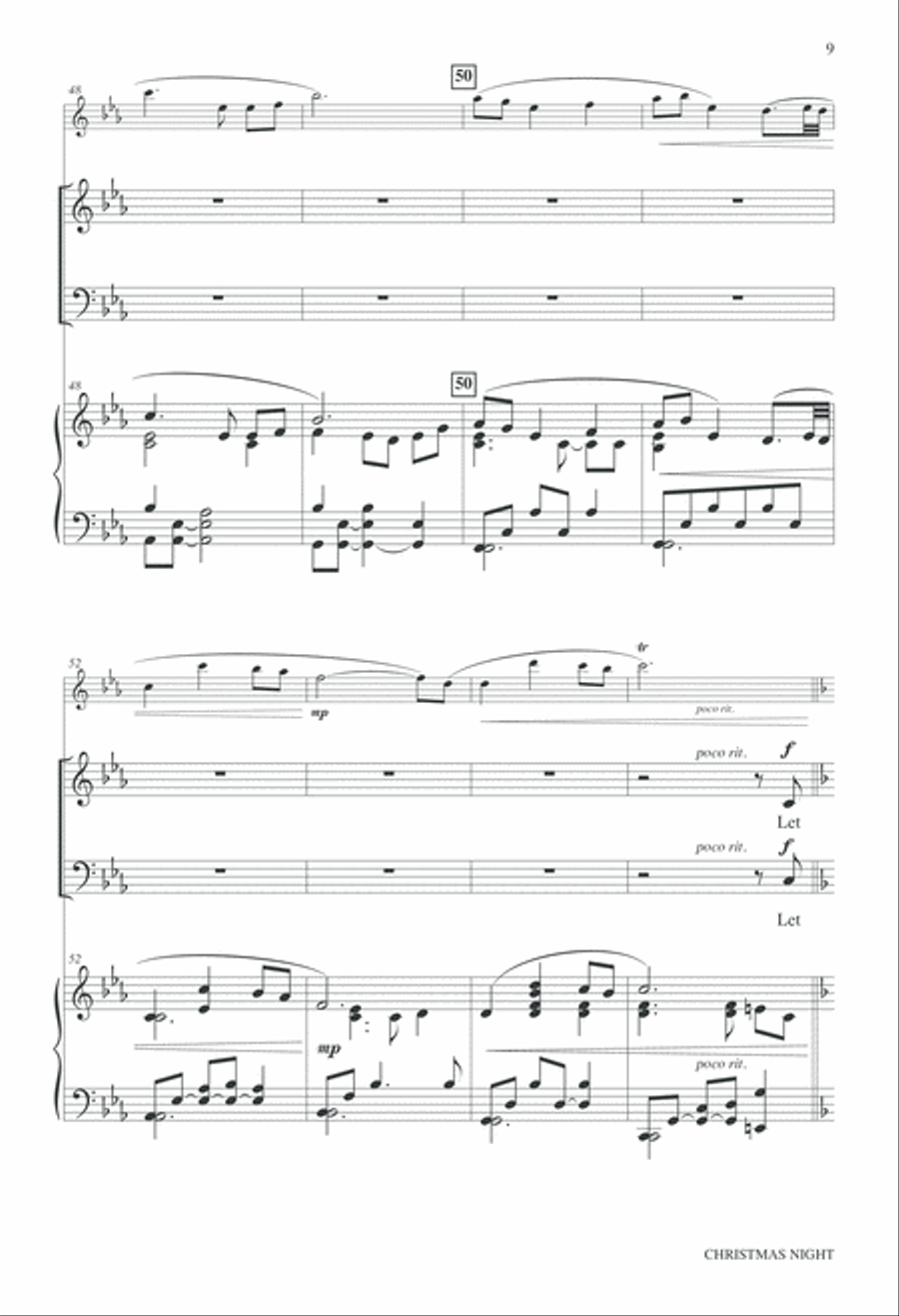 Christmas Night Christmas Night 4-Part scores gallery preview page 9