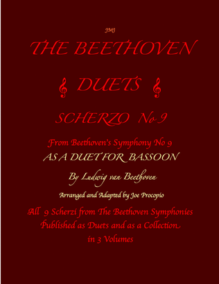 Book cover for The Beethoven Duets For Bassoon Scherzo No. 9