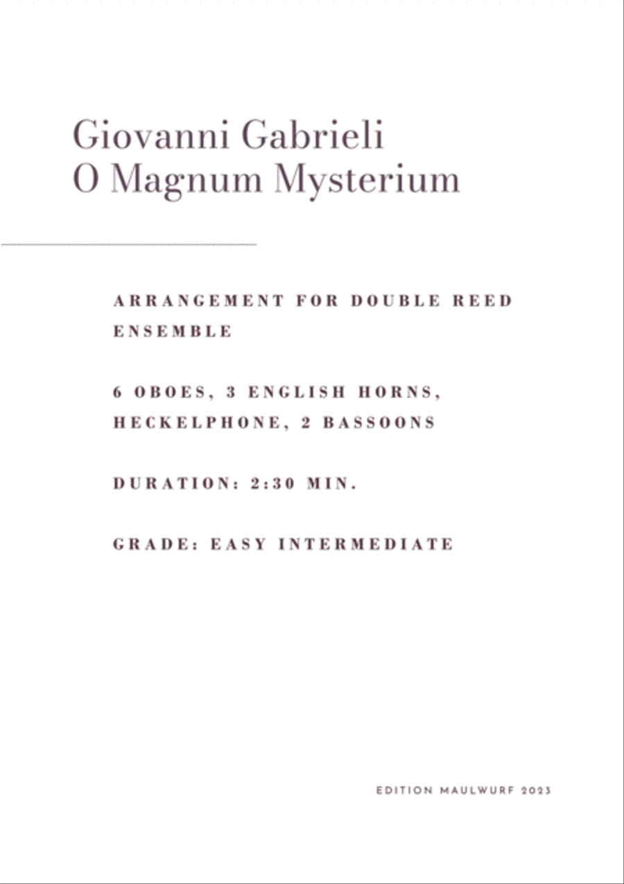 O Magnum Mysterium O Magnum Mysterium Woodwind Ensemble scores gallery preview page 2