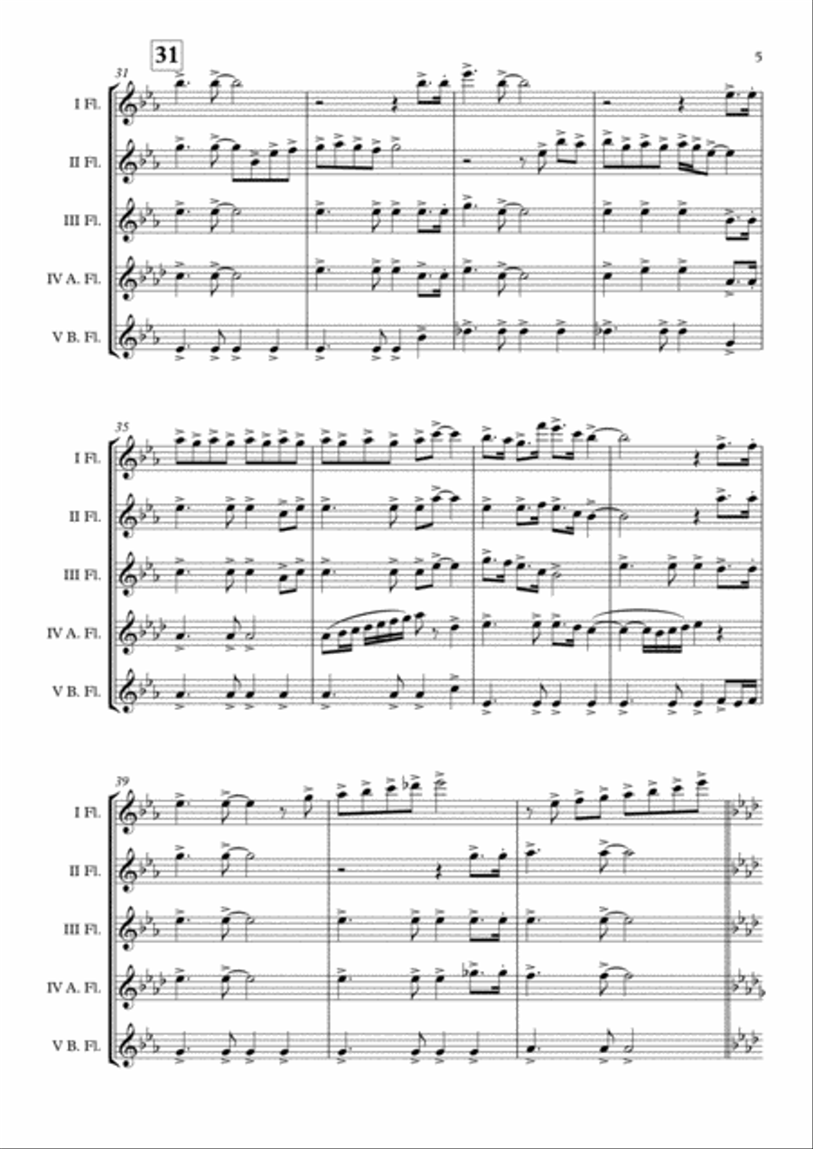 Barcelona Flute Choir scores gallery preview page 6