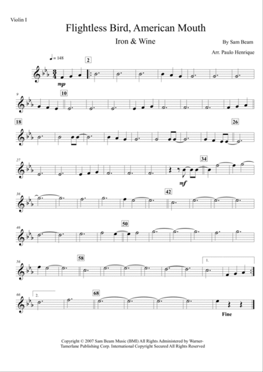 Flightless Bird, American Mouth Chamber Music scores gallery preview page 5
