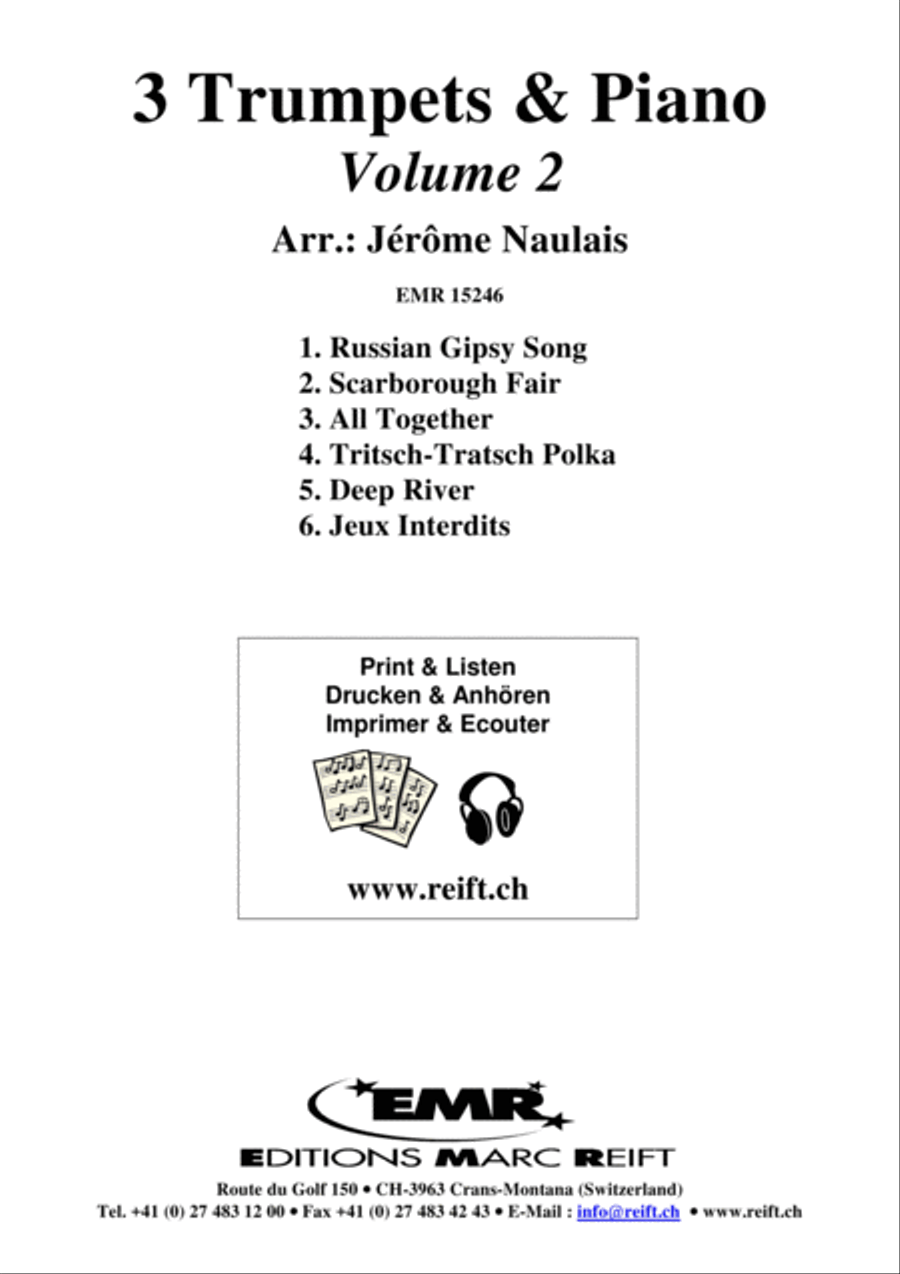 3 Trumpets & Piano Vol. 2 Trumpet Trio scores gallery preview page 2