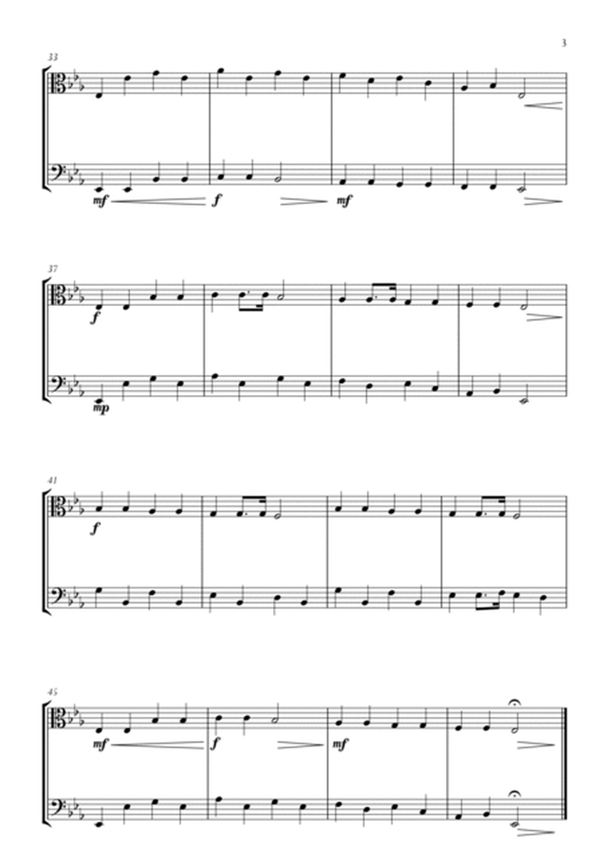 Twinkle Twinkle Little Star in Eb Major for Viola and Cello Duo. Easy version. image number null