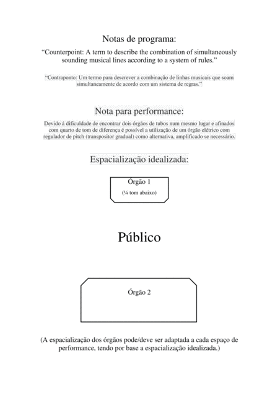 Opfer - Peça para 2 Orgãos de Tubos com 1/4 de tom de diferença Organ Solo scores gallery preview page 2
