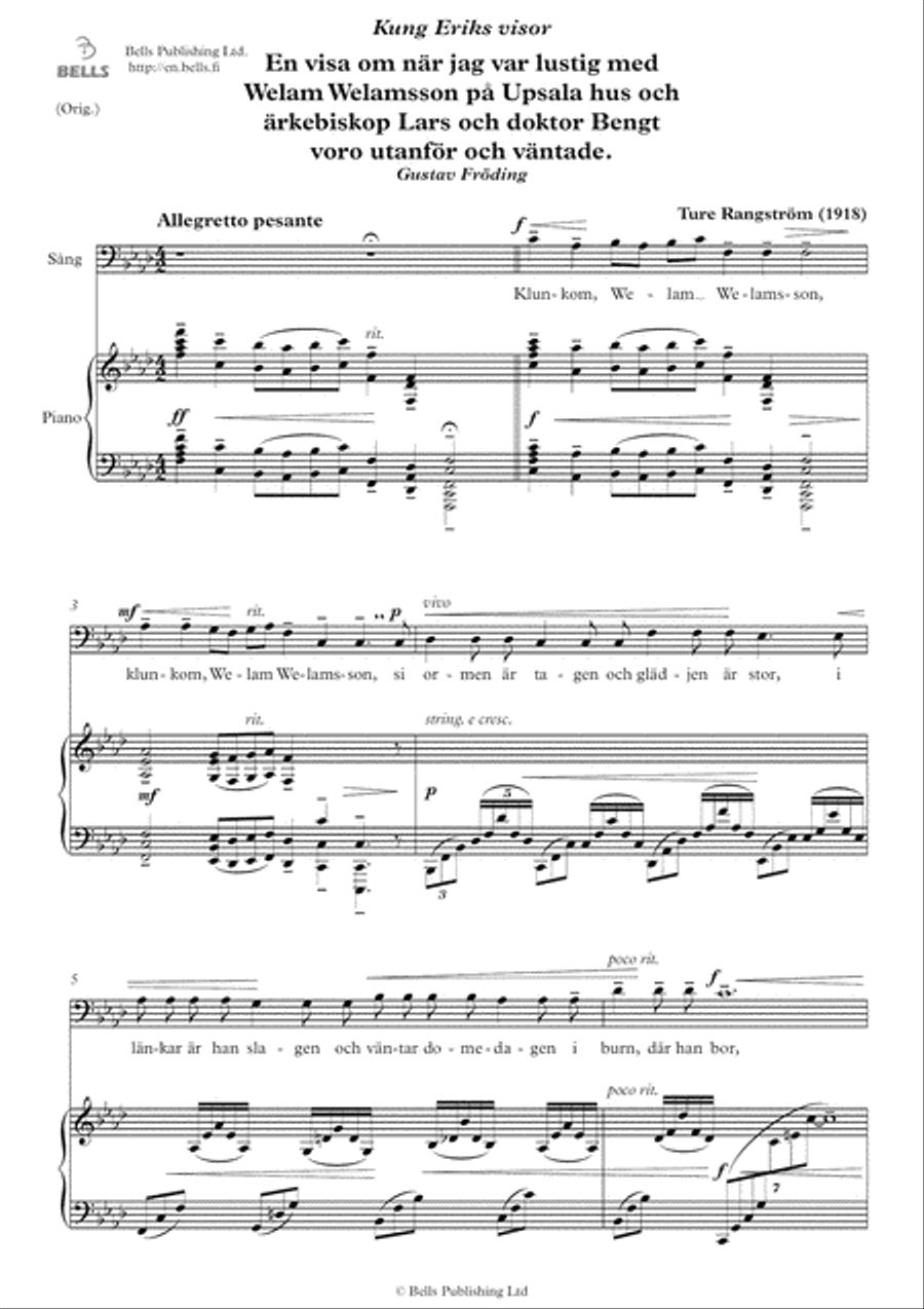 Kung Eriks visor Voice Solo scores gallery preview page 2