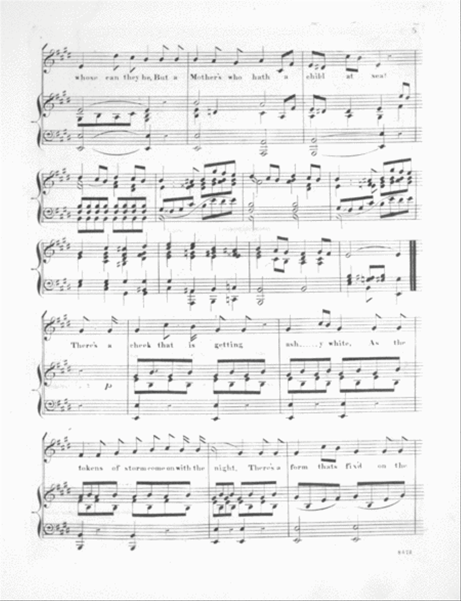 The Mother Who Hath a Child at Sea. A Ballad Voice scores gallery preview page 4