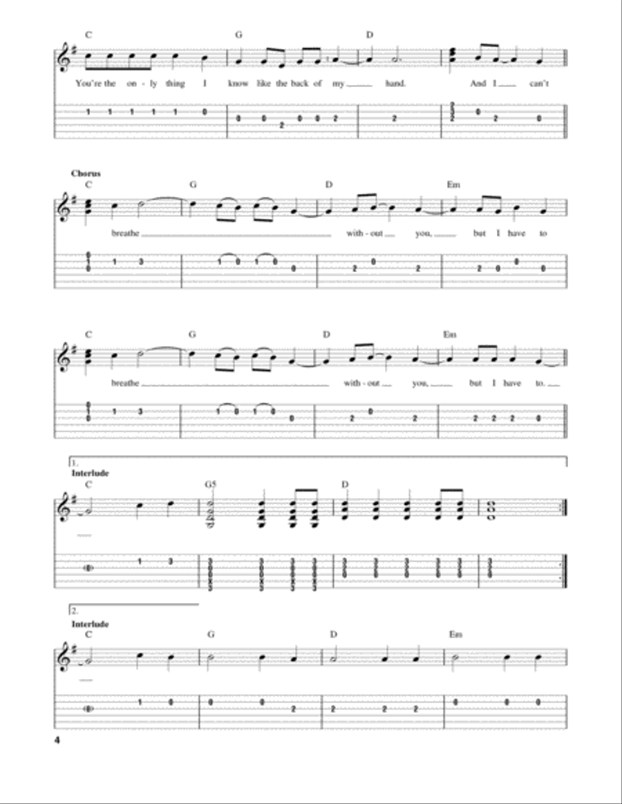 Breathe Acoustic Guitar scores gallery preview page 4