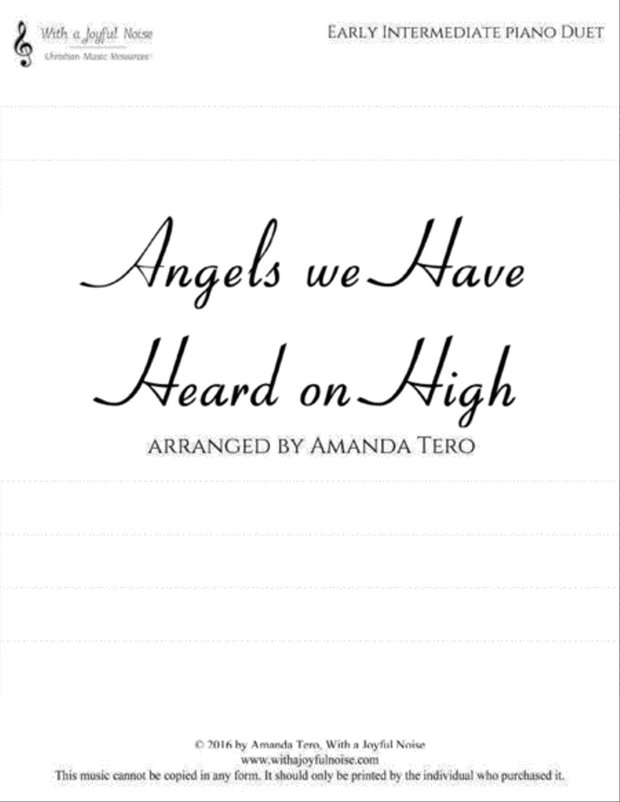 Angels We Have Heard on High (duet) Set of Parts scores gallery preview page 2