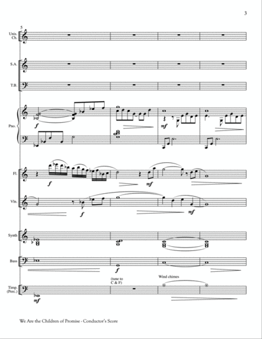 We Are the Children of Promise Unison Choir scores gallery preview page 3