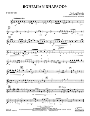 Book cover for Bohemian Rhapsody (arr. Johnnie Vinson) - Bb Clarinet 1