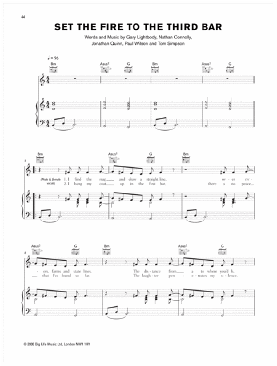 Eyes Open Piano, Vocal, Guitar scores gallery preview page 4