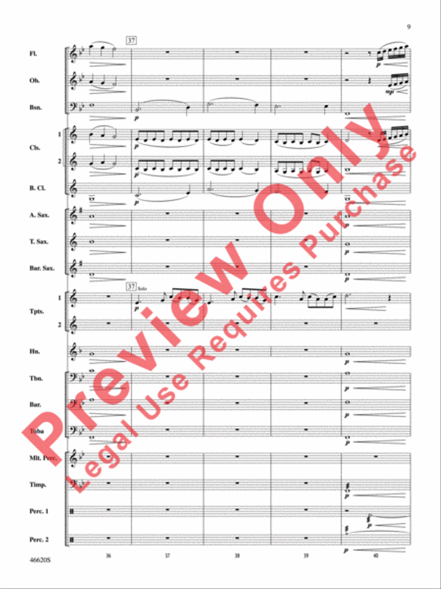 Autumn Rains Autumn Rains Concert Band scores gallery preview page 10