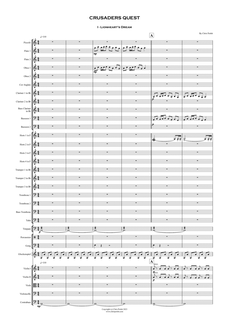 Crusader's Quest Crusader's Quest Full Orchestra scores gallery preview page 1