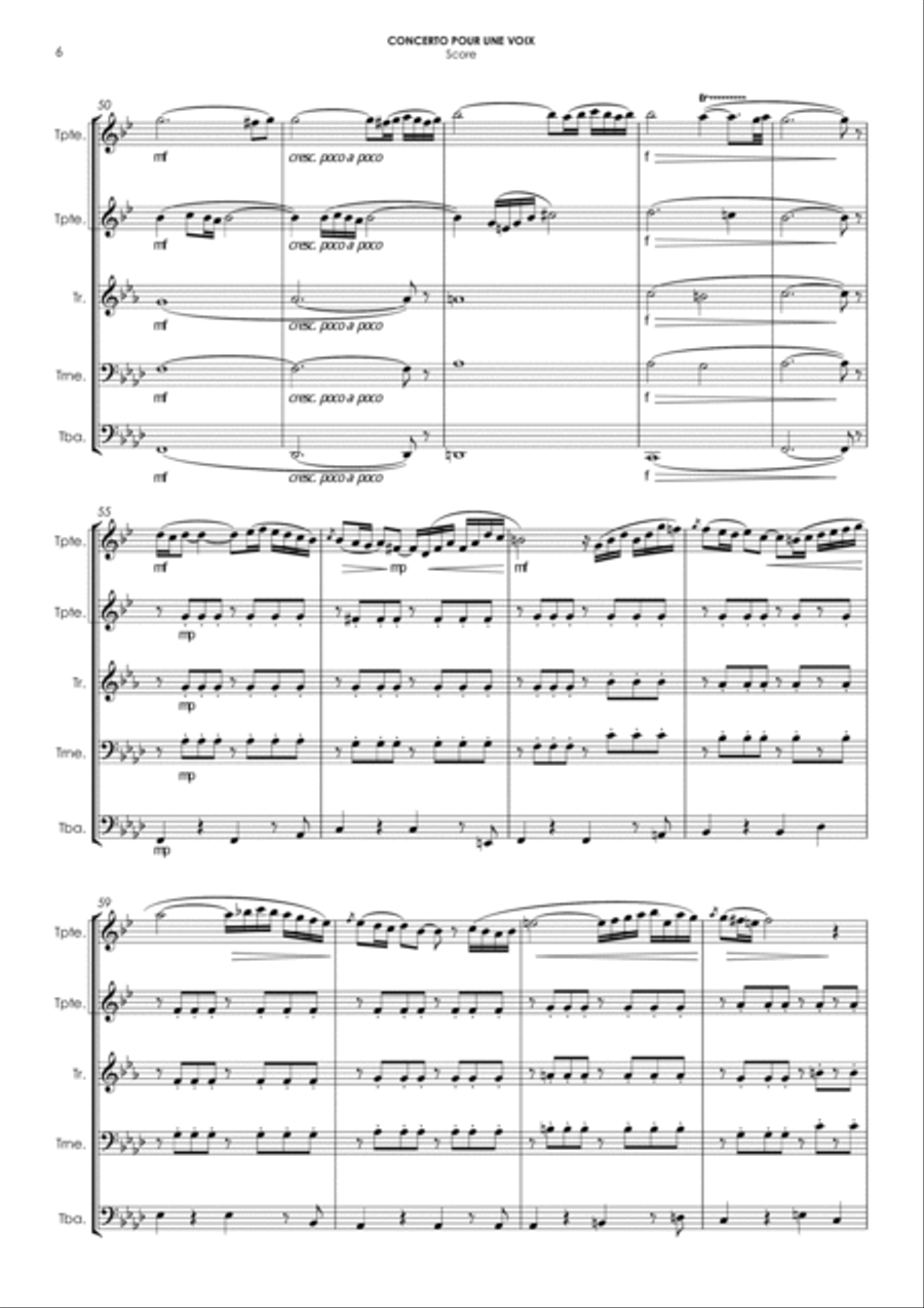 Concerto Pour Une Voix Brass Ensemble scores gallery preview page 6