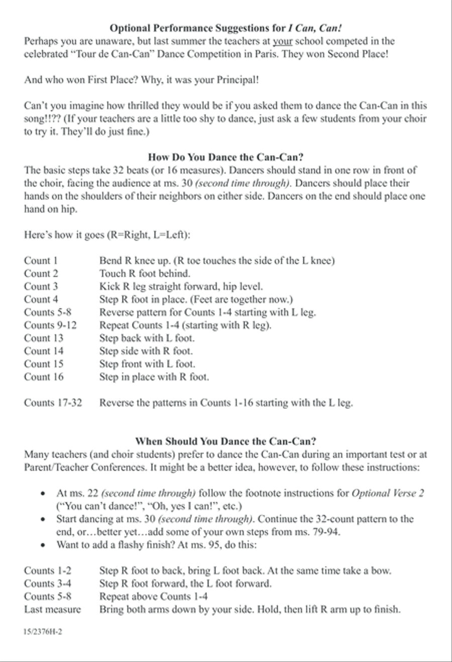 I Can, Can! 2-Part scores gallery preview page 2