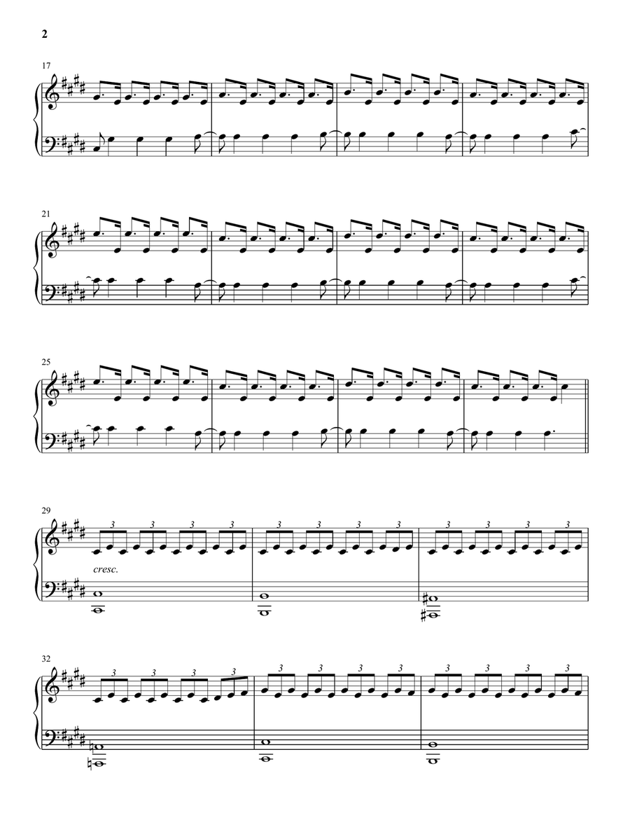 Fly Piano Solo scores gallery preview page 2