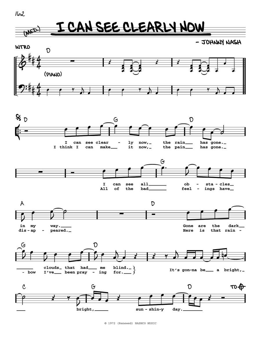 I Can See Clearly Now Voice scores gallery preview page 1