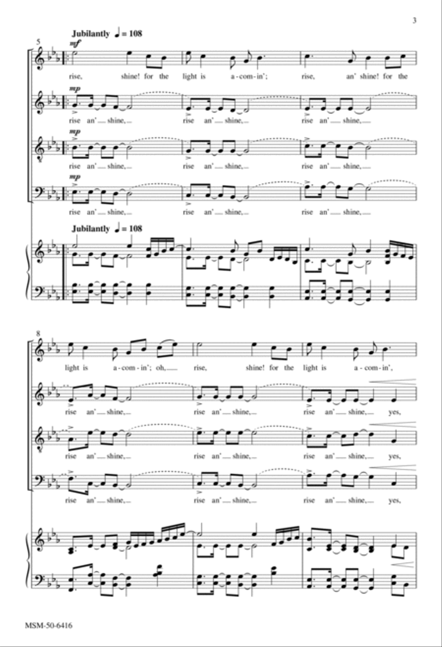 Rise, Shine! (Downloadable) Divisi scores gallery preview page 2