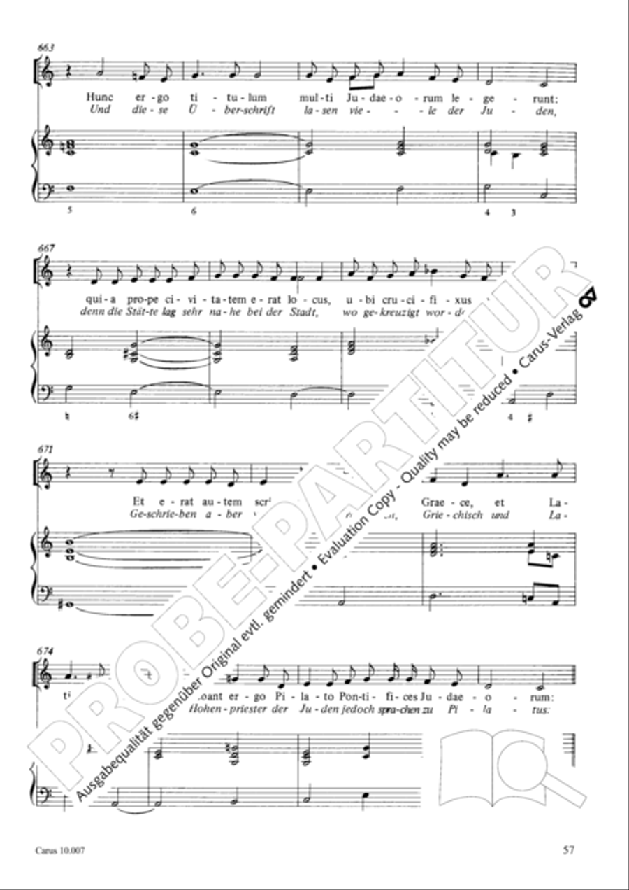 St. John Passion (Johannes-Passion) TB scores gallery preview page 58