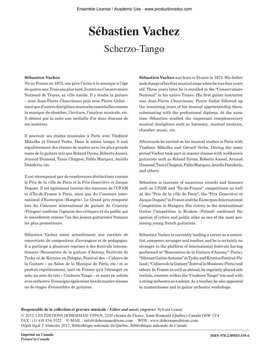 Scherzo Tango String Orchestra scores gallery preview page 1
