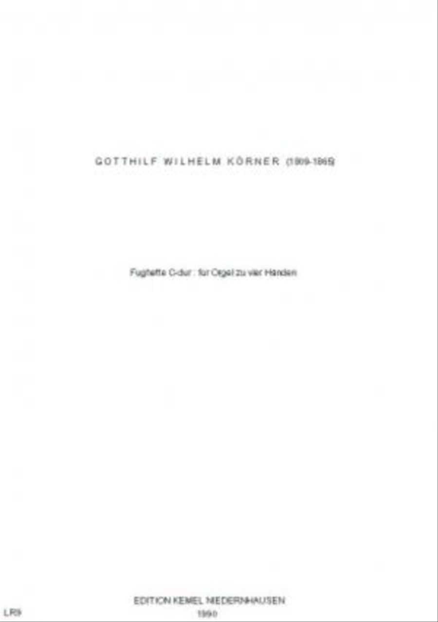 Fughette C-dur Organ scores gallery preview page 1