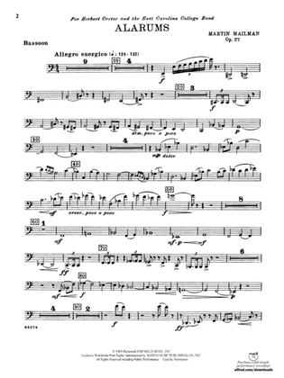 Alarums, Op. 27: Bassoon