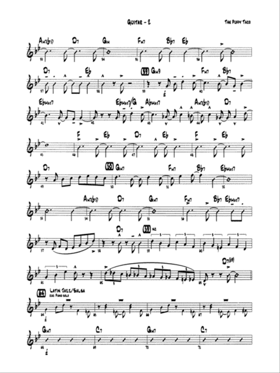 Puffy Taco: Guitar Puffy Taco: Guitar Jazz Ensemble scores gallery preview page 2