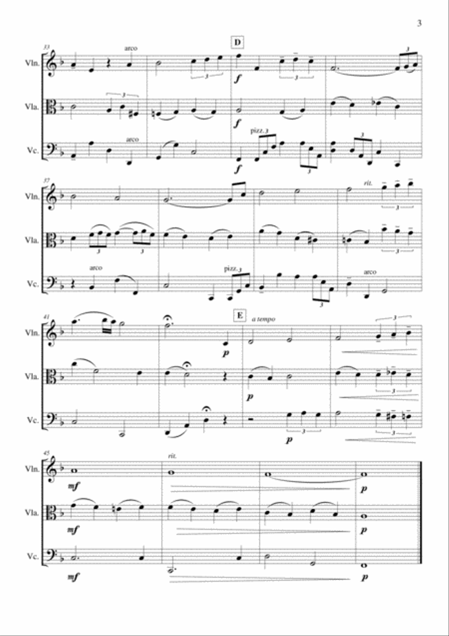 Can't Help Falling In Love String Trio scores gallery preview page 3
