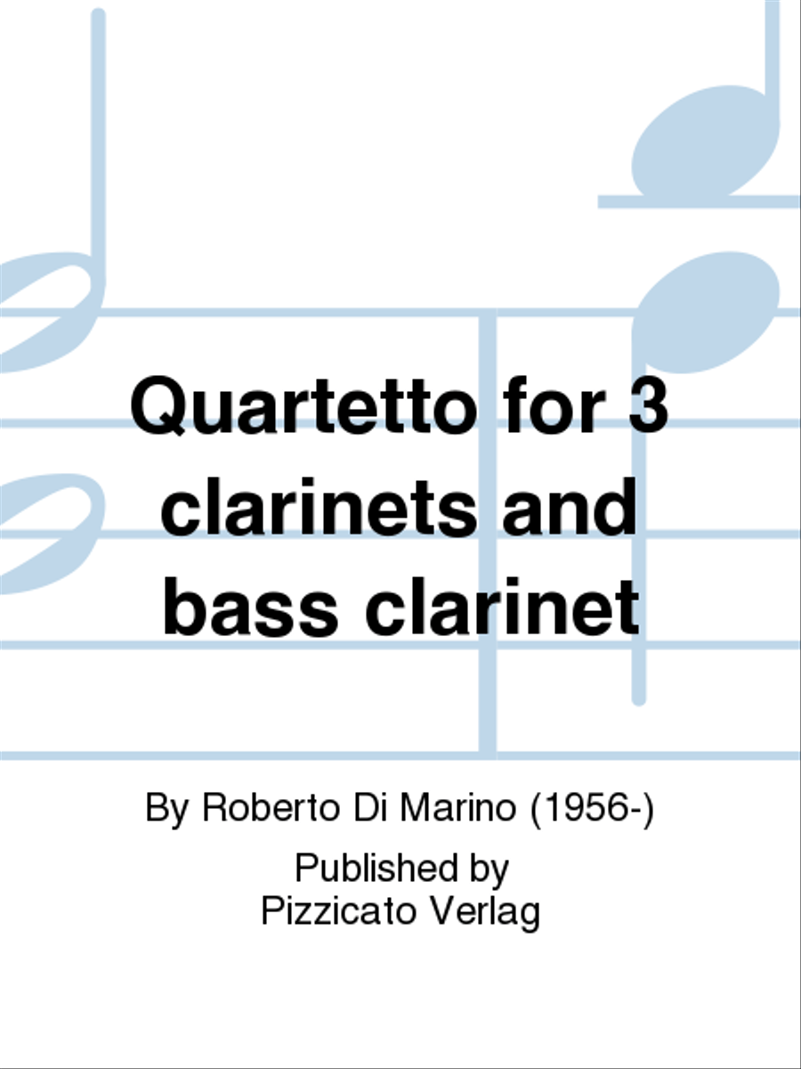 Quartetto for 3 clarinets and bass clarinet Clarinet Quartet scores gallery preview page 1