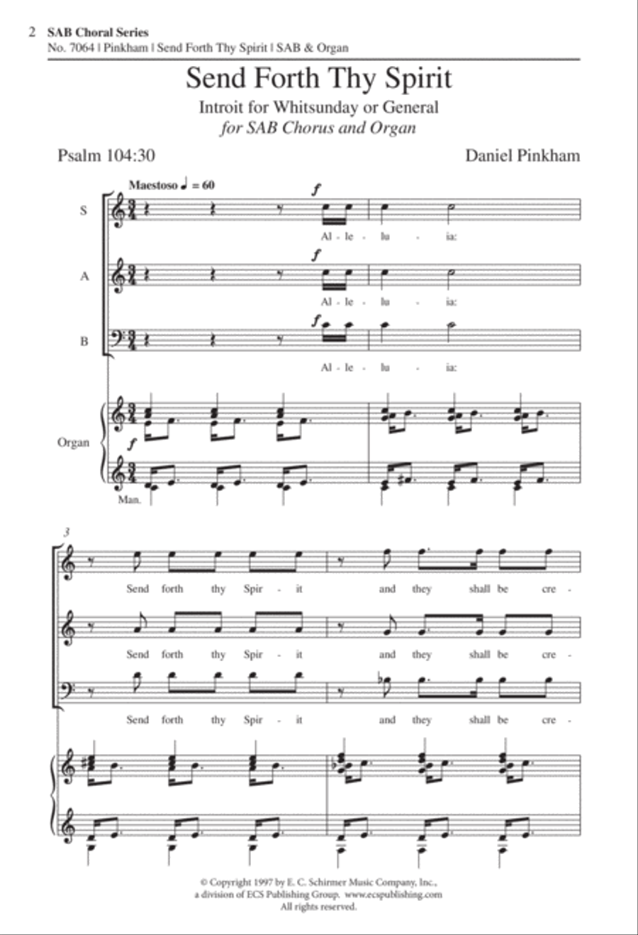 Send Forth thy Spirit 3-Part scores gallery preview page 2
