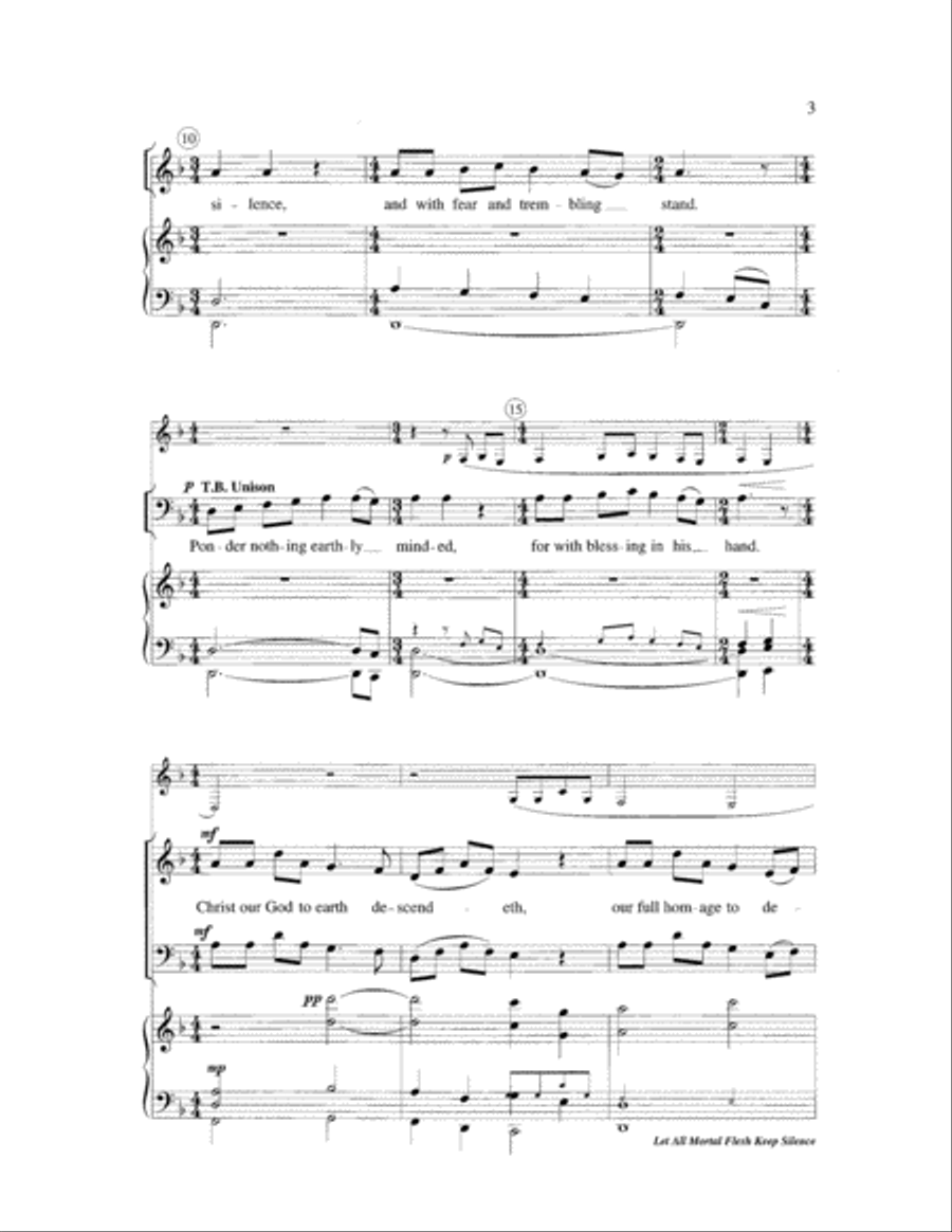 Let All Mortal Flesh Keep Silence 4-Part scores gallery preview page 3