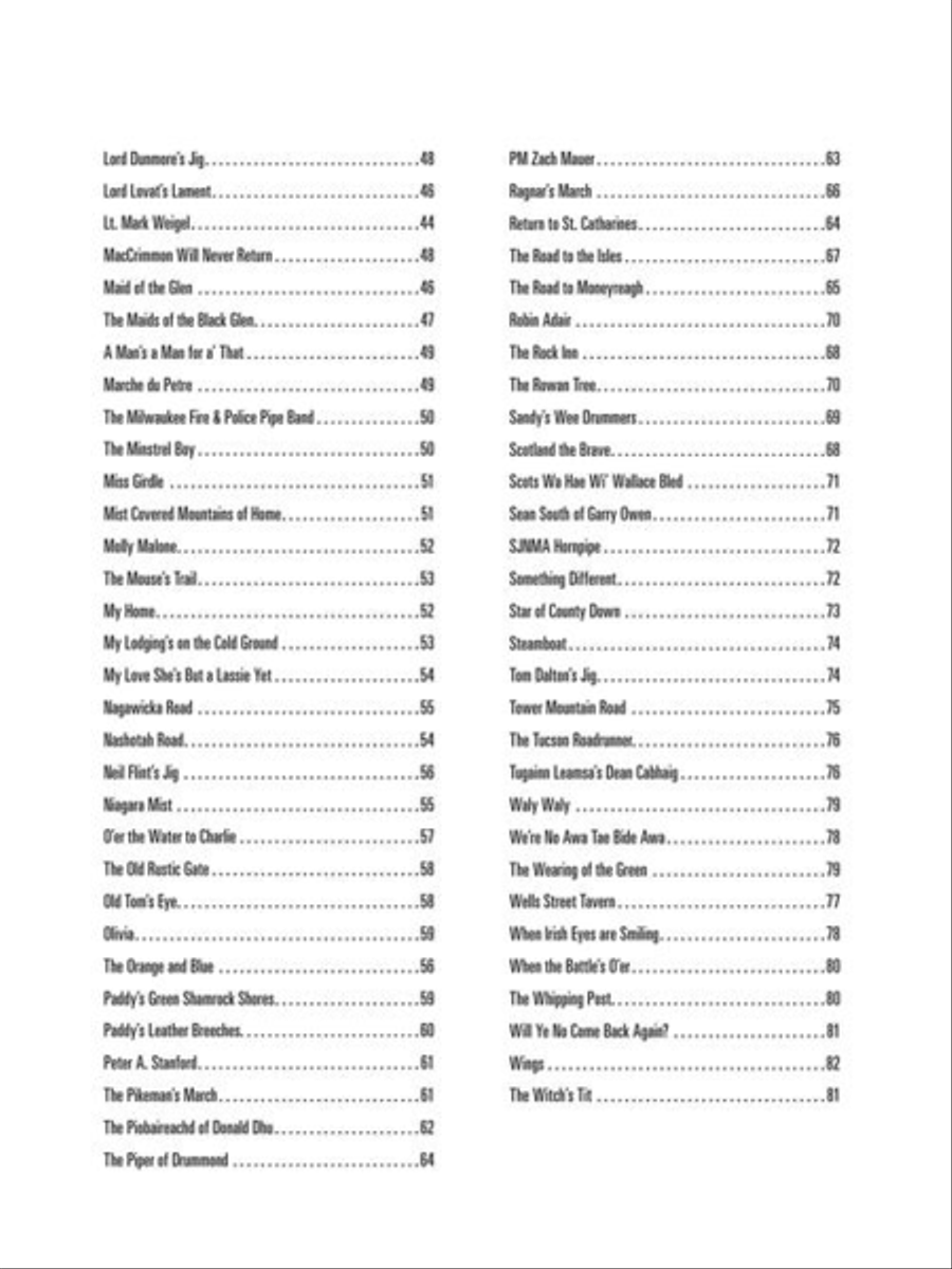 Hal Leonard Bagpipe Tune Book Bagpipe scores gallery preview page 4