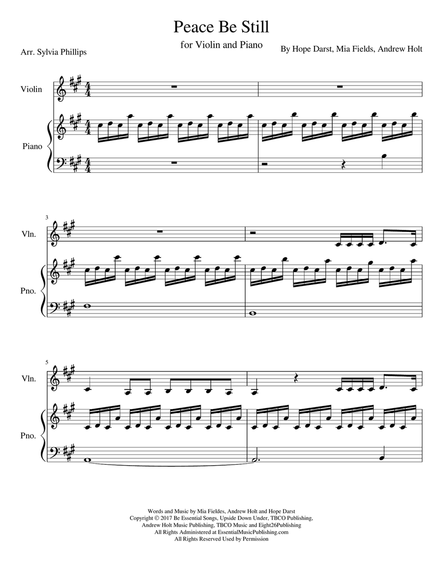 Peace Be Still Small Ensemble scores gallery preview page 3