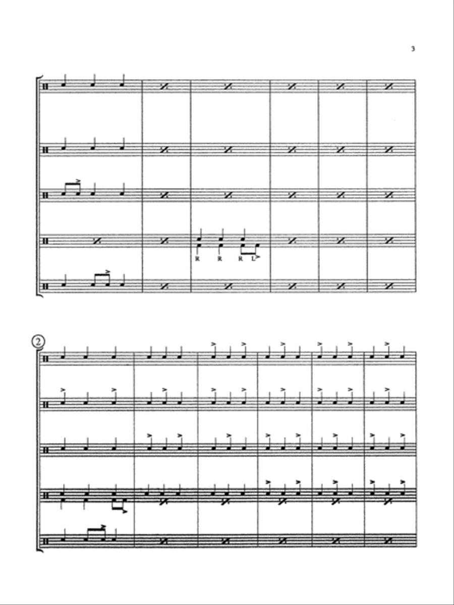Nervous Notes: Score Percussion Ensemble scores gallery preview page 3