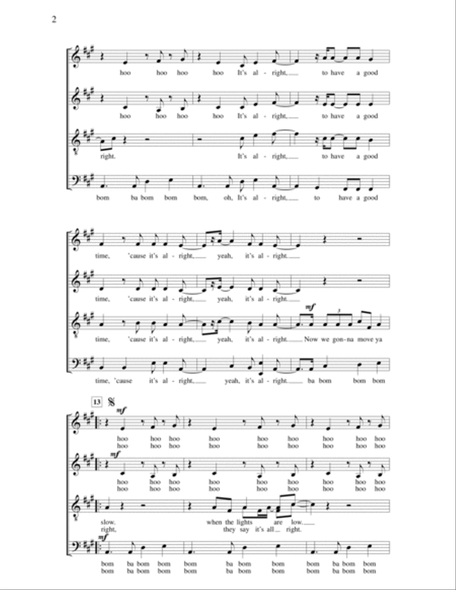 It's Alright 4-Part scores gallery preview page 2
