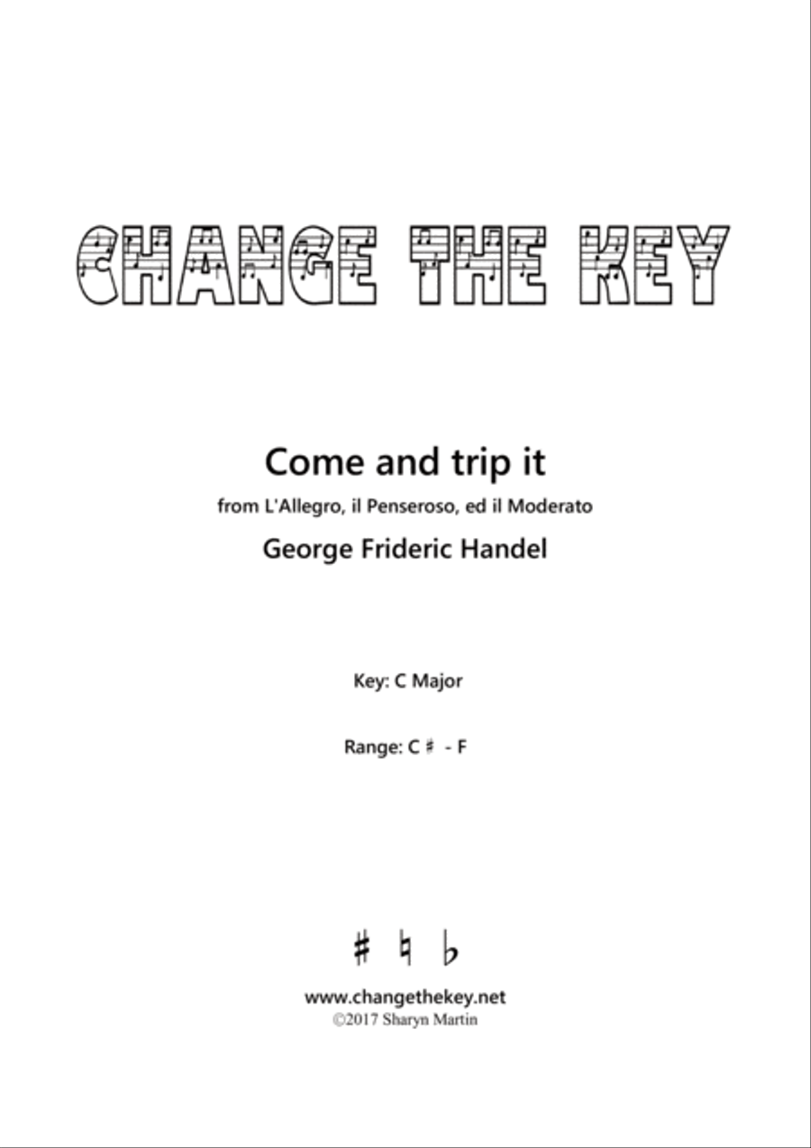 Come and trip it - C Major Voice Solo scores gallery preview page 1