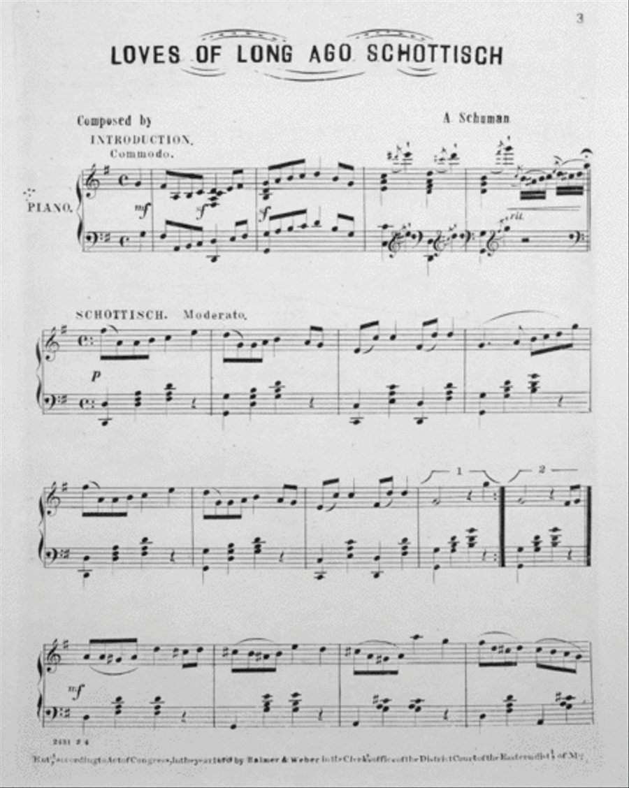 Loves of Long Ago. Schottisch Piano Solo scores gallery preview page 2