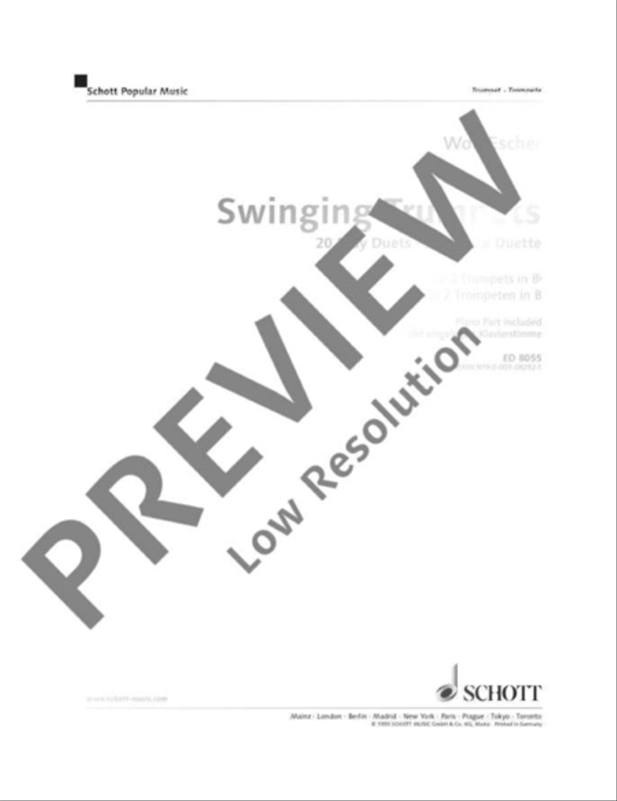 Swinging Trumpets Trumpet Duet scores gallery preview page 2