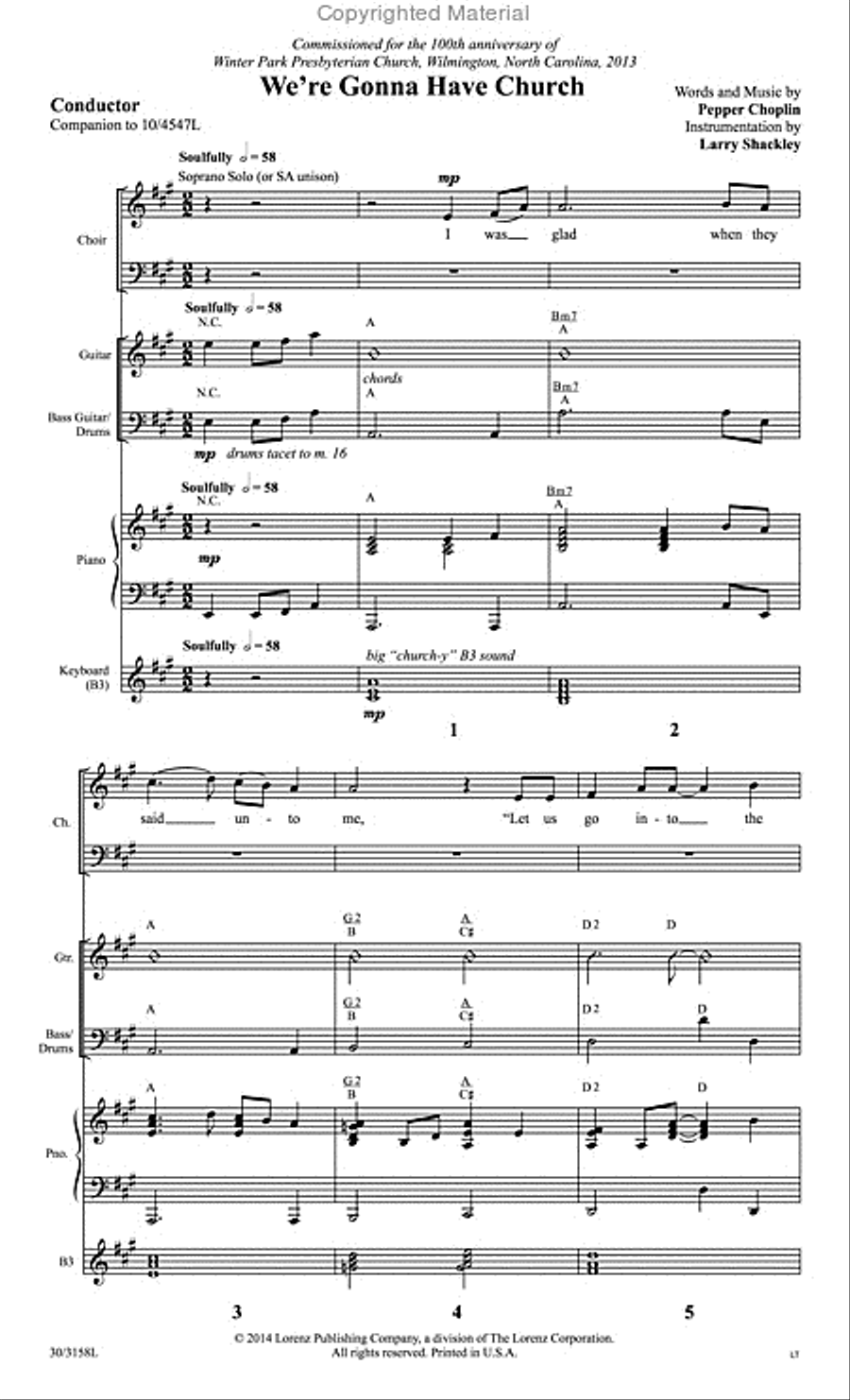 We're Gonna Have Church - Rhythm Score and Parts Choir scores gallery preview page 2