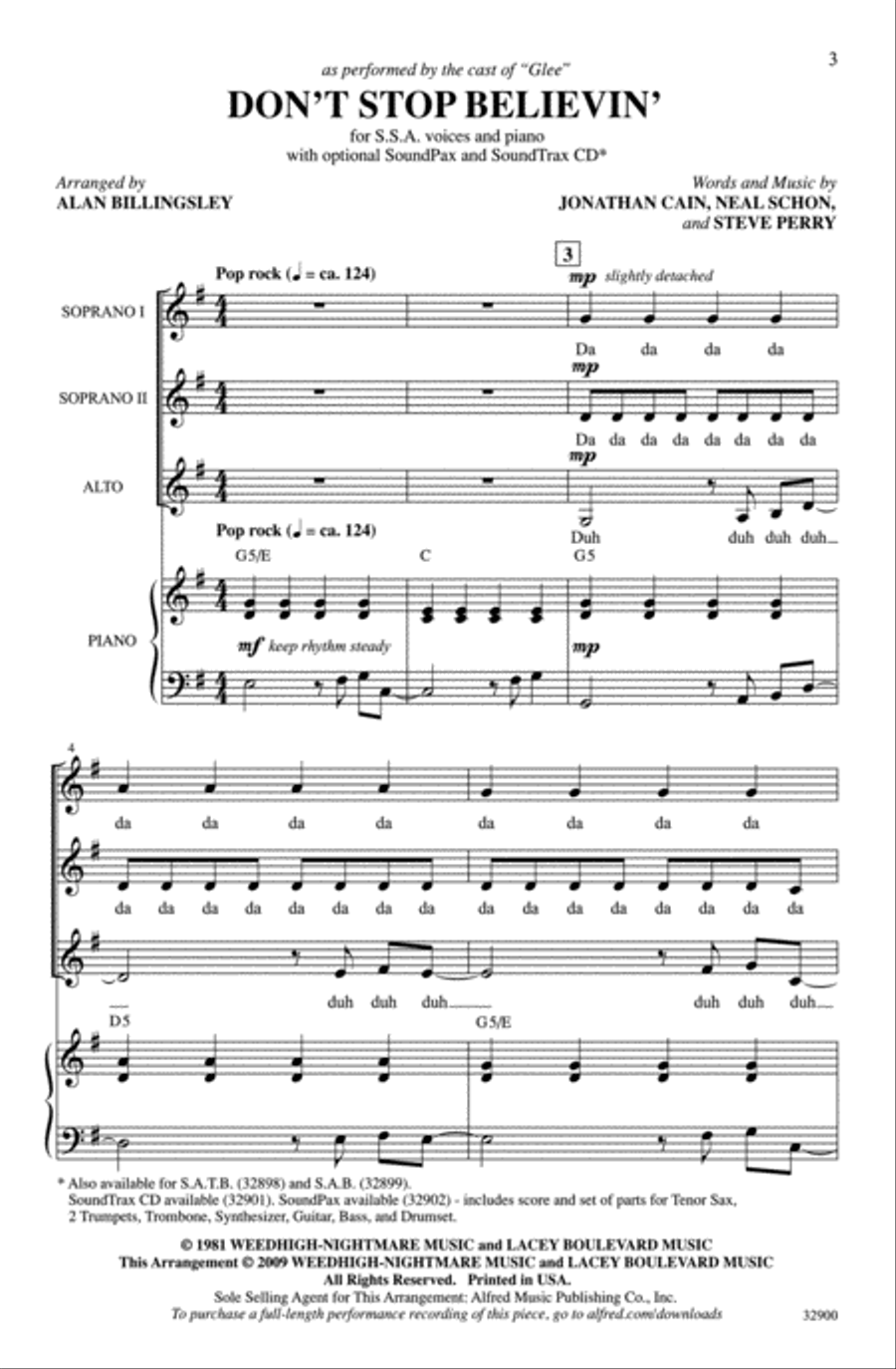 Don't Stop Believin' Women's Choir scores gallery preview page 2