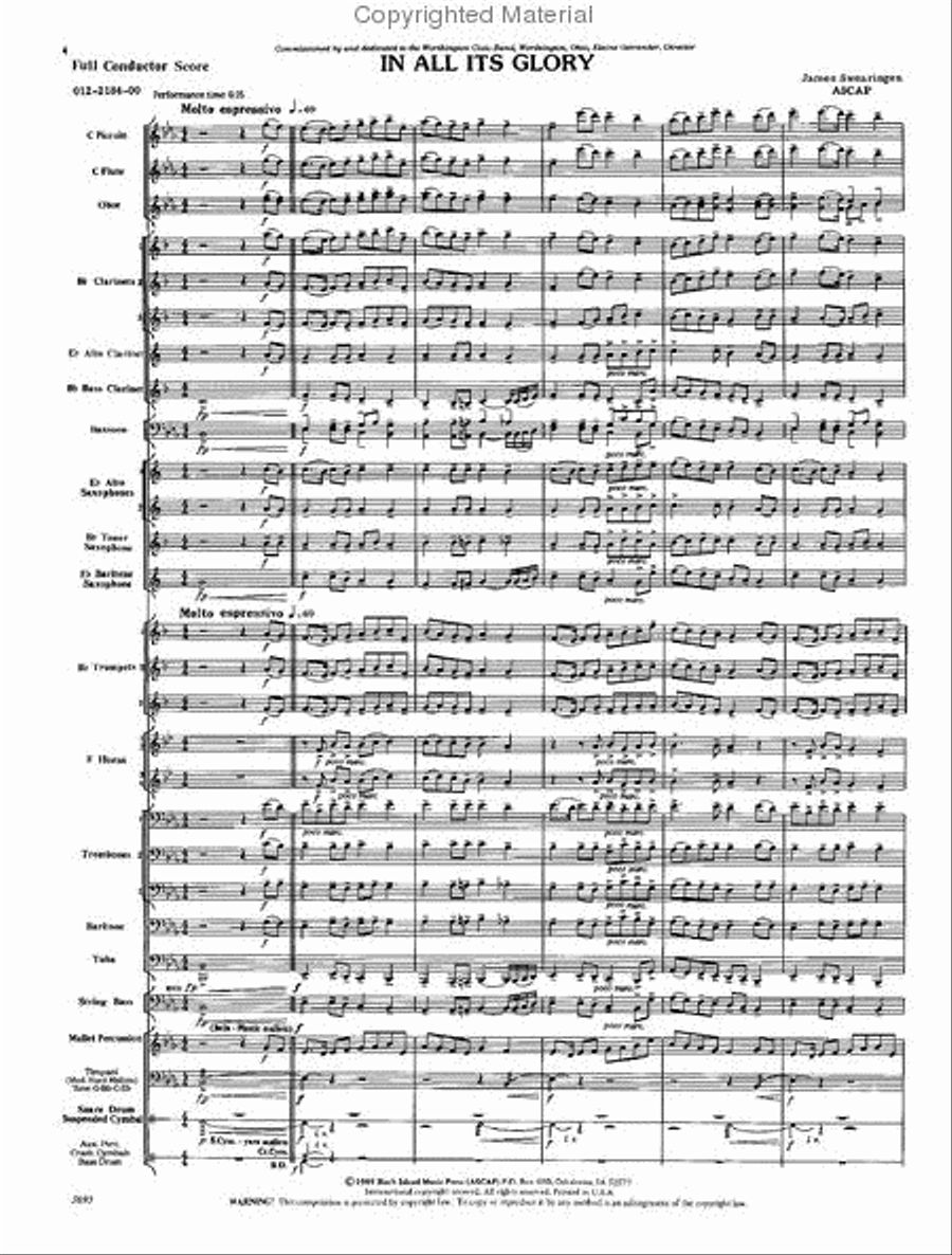 In All Its Glory Concert Band scores gallery preview page 2