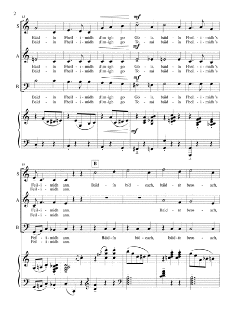 Báidín Fheilimidh Báidín Fheilimidh 3-Part scores gallery preview page 2