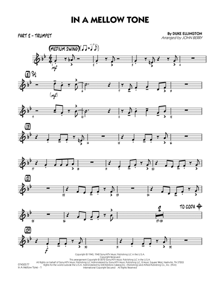 In A Mellow Tone - Part 2 - Bb Trumpet