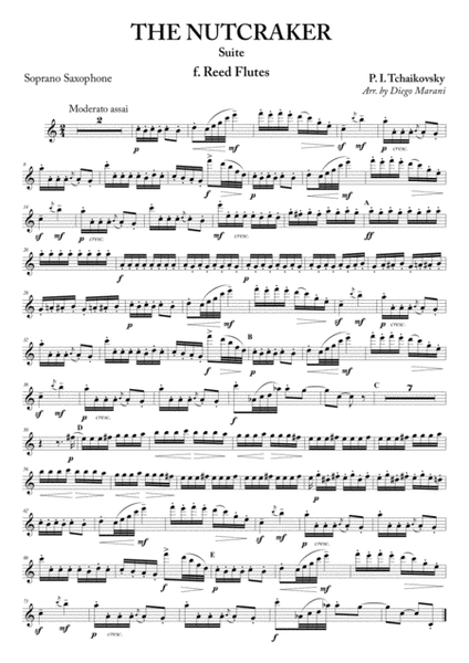 "Reed Flutes" from Nutcracker Suite for Saxophone Quartet image number null