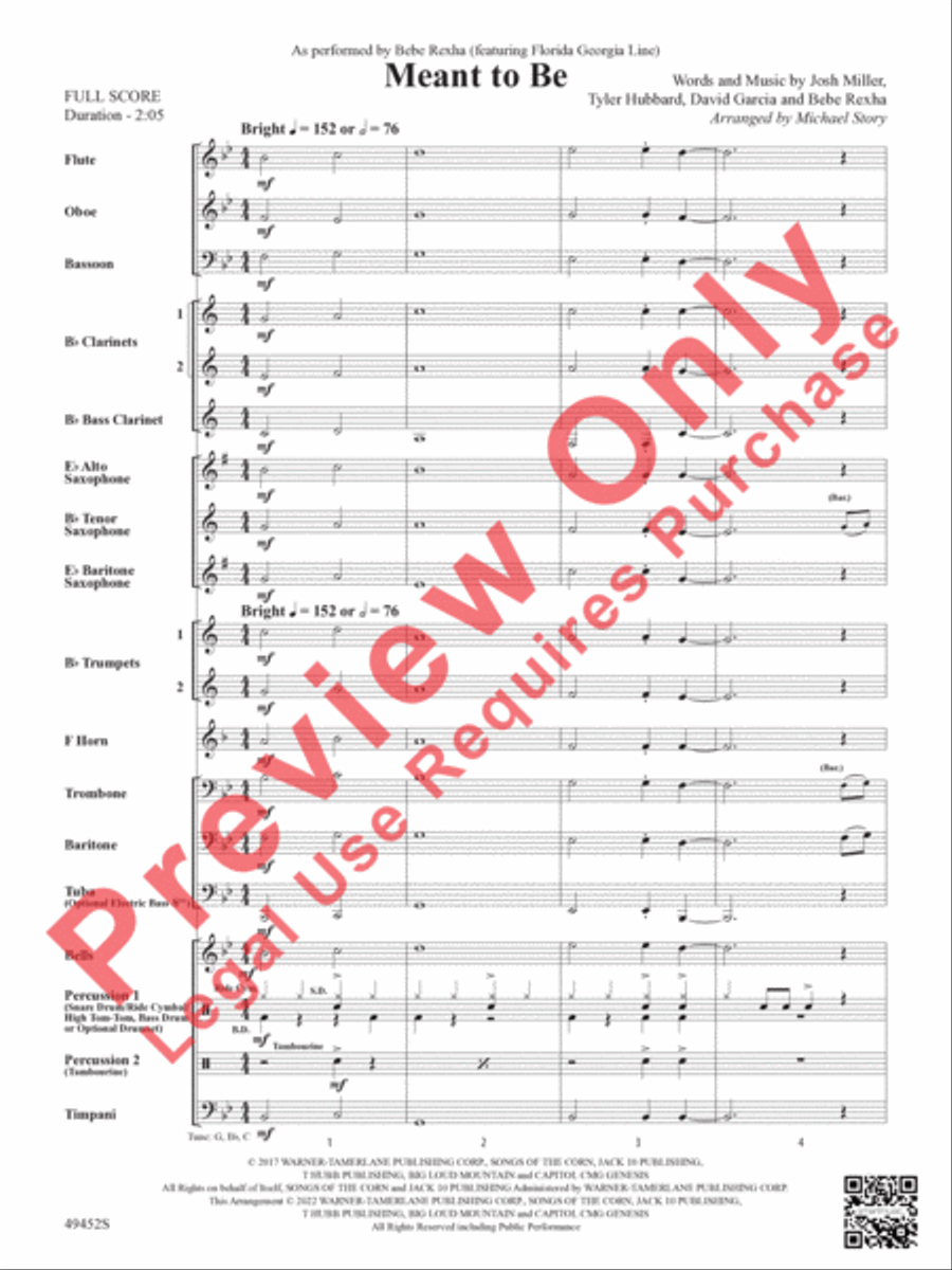 Meant To Be Concert Band scores gallery preview page 4