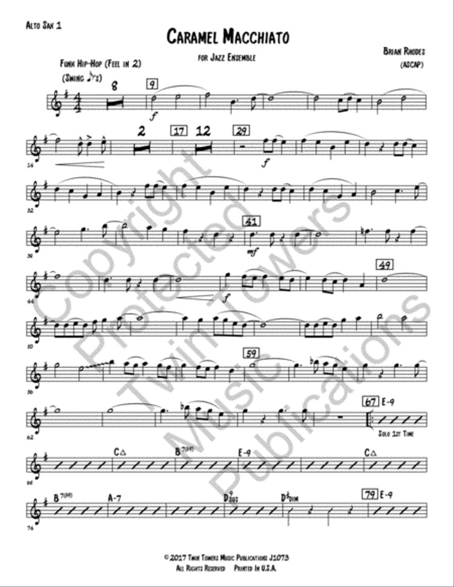 Caramel Macchiato Caramel Macchiato Jazz Ensemble scores gallery preview page 22