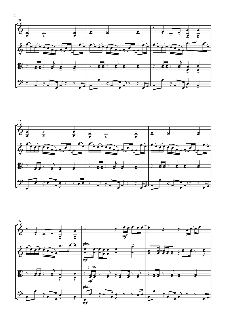Adventure Of A Lifetime String Quartet scores gallery preview page 2