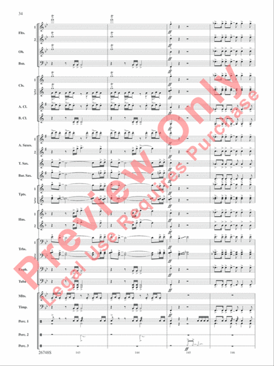 Cotton Ferry Expedition Concert Band scores gallery preview page 35