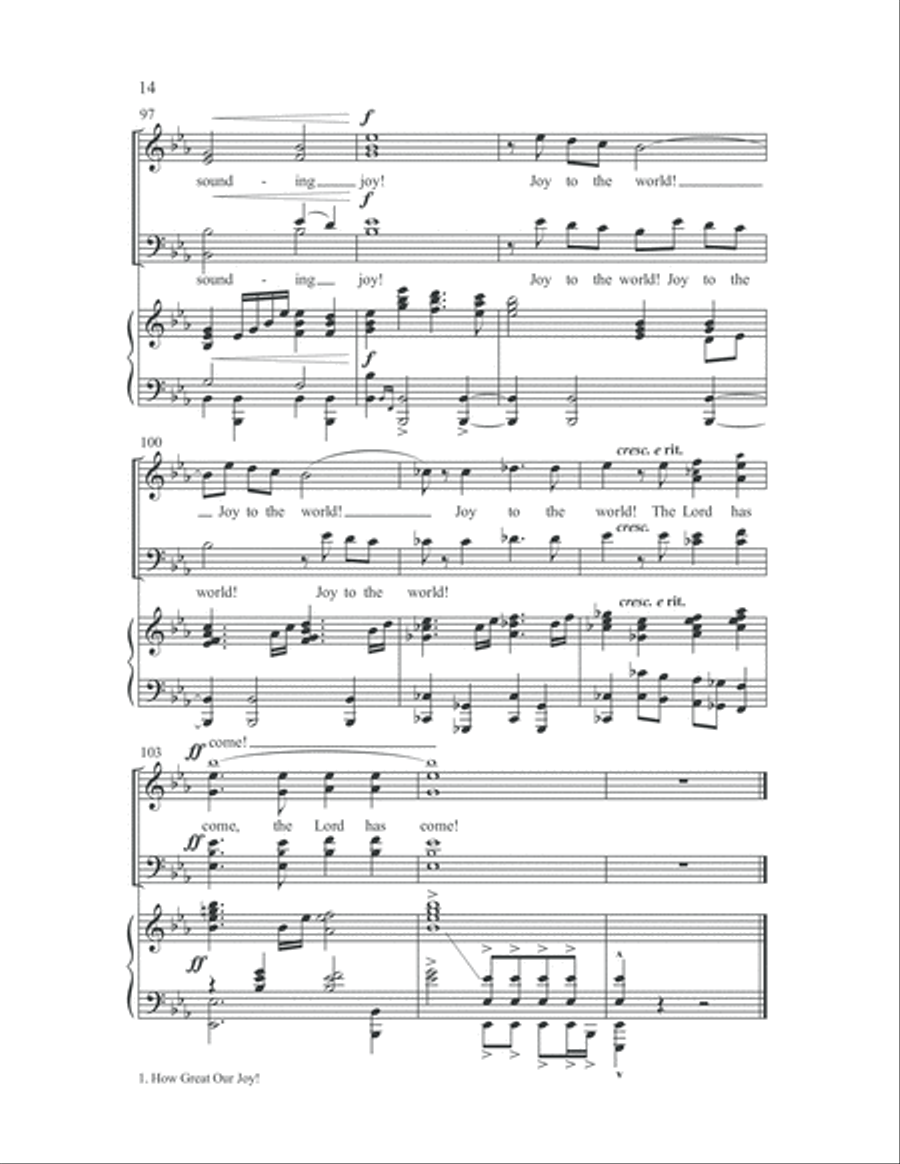 Joy Has Dawned 4-Part scores gallery preview page 20